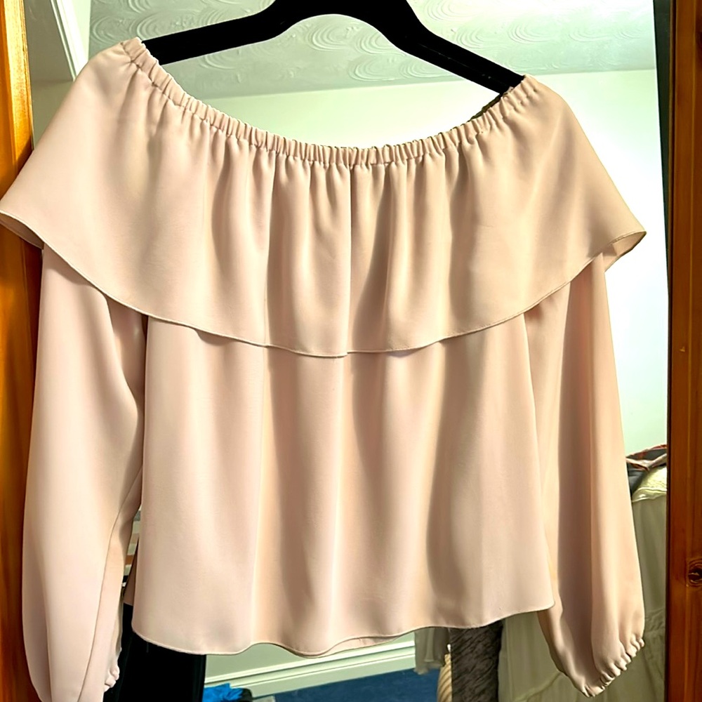 Wilford dusty pink off the shoulder blouse